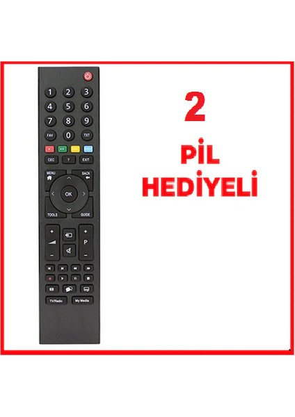 Beko Arçelik Altus Grundig LED Tv Televizyon Kumandası Cec Kum2 + 2 Pil