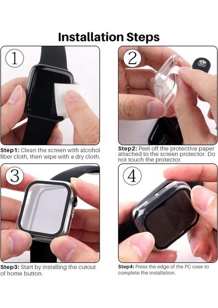 Apple Watch 8 45MM Ekran Korumalı Sert Rubber Kılıf - AL3173 fırsatları