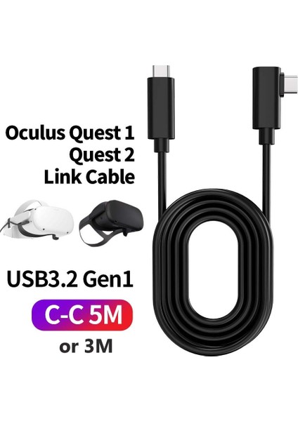 Oculus Quest Link Cable Kablosu 5mt USB 3.2 Yüksek Hızlı Veri Aktarımı Şarj Kablo fiyatları