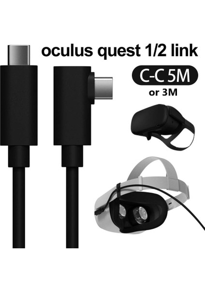 Oculus Quest Link Cable Kablosu 5mt USB 3.2 Yüksek Hızlı Veri Aktarımı Şarj Kablo modelleri