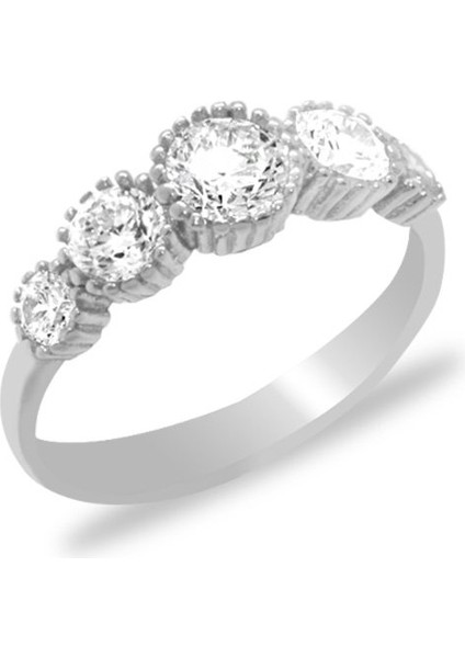 Starlight Diamond Zirkon Taşlı Gözyaşı Tasarım 925 Ayar Gümüş Kadın Beştaş Yüzük modelleri
