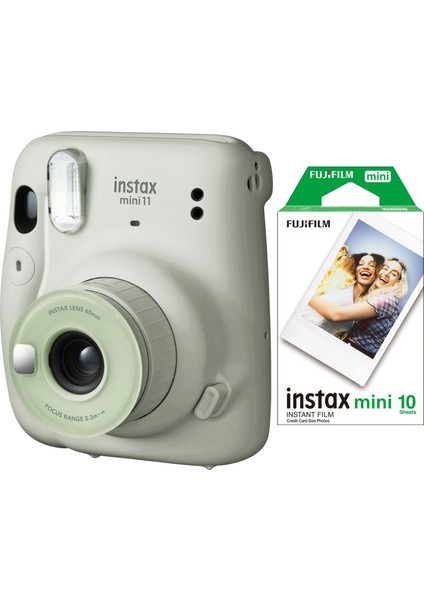 Instax Mini 11 Yeşil Fotoğraf Makinesi 10LU Film