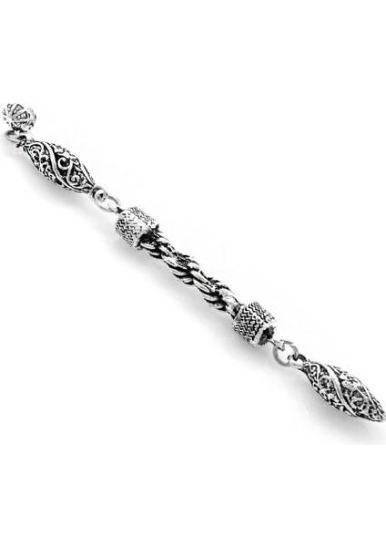 Kurşun Gümüş Renk Kararmaz Metal Halat Püskül