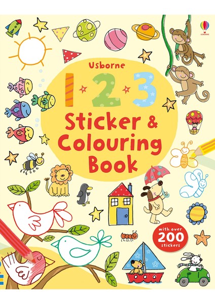123 Sticker And Colouring Book