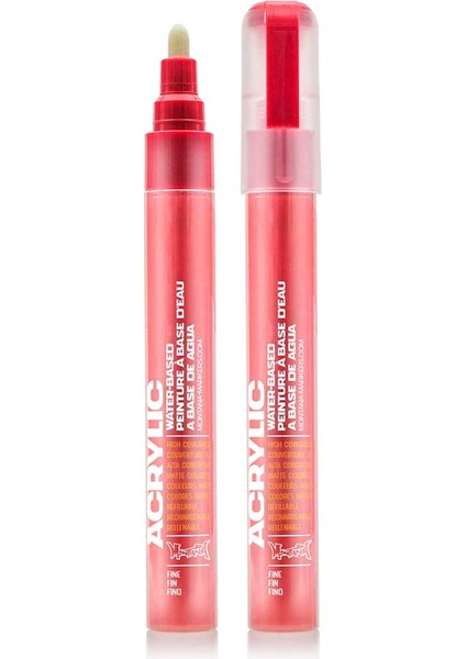 Akrilik Markör İnce Uç 2 mm Shock Red S3000