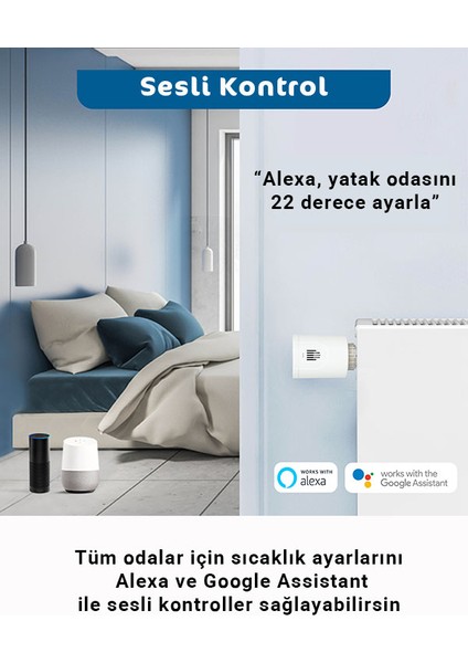 Evana Akıllı Termostatik Radyatör Vanası Tekli Vana (Gateway Hariç)