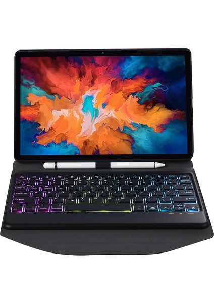 ZH Store Lenovo Pad Pro 11.5 Inç 2021 TB-J716F Için Klavye + Kılıf Siyah (Yurt Dışından)