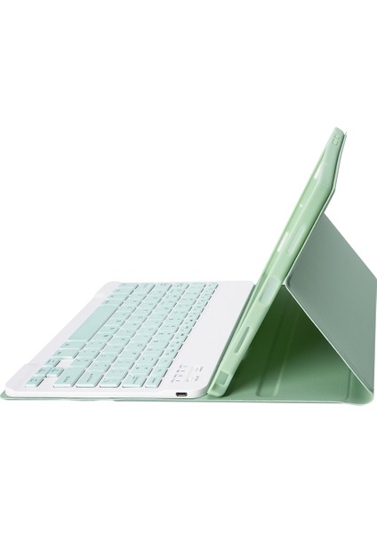 Samsung Galaxy Tab A8 10.5 2021 Için Klavye+Kılıf Açık Yeşil (Yurt Dışından)