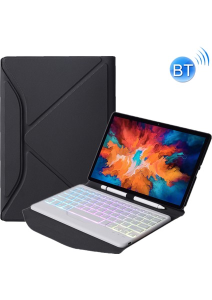 Lenovo Pad Pro 11.5 Inç 2021 TB-J716F Için Klavye + Kılıf Siyah Beyaz (Yurt Dışından)