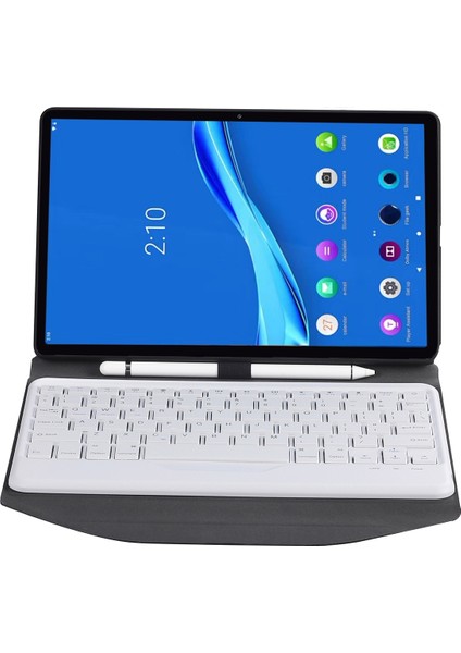 ZH Store Lenovo Smart Tab M10 Hpd Plus TB-X606F Için Klavye + Kılıf Siyah Beyaz (Yurt Dışından)