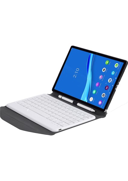 ZH Store Lenovo Smart Tab M10 Hpd Plus TB-X606F Için Klavye + Kılıf Siyah Beyaz (Yurt Dışından)