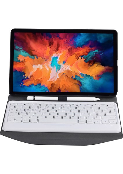 Lenovo Pad Pro 11.5 Inç 2021 TB-J716F Için Klavye + Kılıf Siyah Beyaz (Yurt Dışından)
