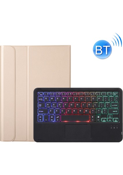 ZH Store A08-AS Bluetooth Klavye+Kılıf Samsung Galaxy Tab A8 Için Altın (Yurt Dışından)