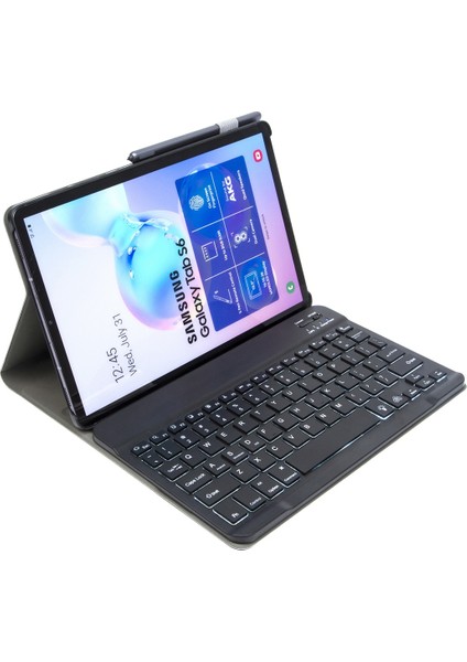 Galaxy Tab S6 10.5 Inç T860 Için St 860S Bluetooth Klavye Pu Kılıf Mavi (Yurt Dışından)