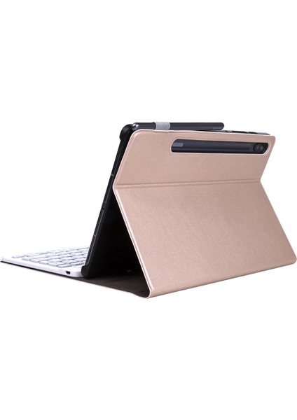 Galaxy Tab S6 10.5 Inç T860 Için St 860S Bluetooth Klavye Pu Kılıf Altın Gül (Yurt Dışından)