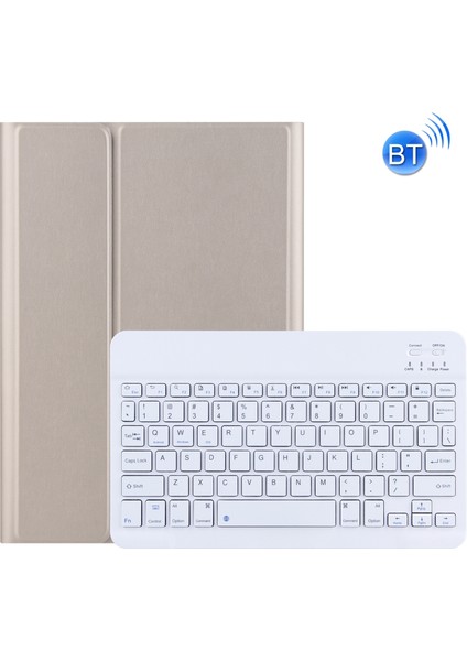 Lenovo Tab E10 Için Bluetooth Klavye Deri Kılıf Altın (Yurt Dışından)