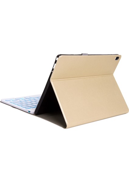 Lenovo Tab E10 Için Bluetooth Klavye Deri Kılıf Altın (Yurt Dışından)