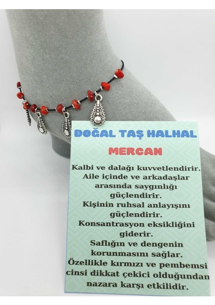 Doğal Mercan Taşı Halhal