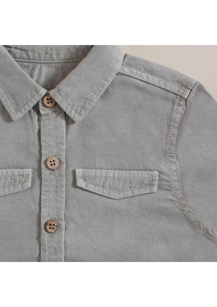 Kaktüs Cepli Gömlek Yeşil fırsatları