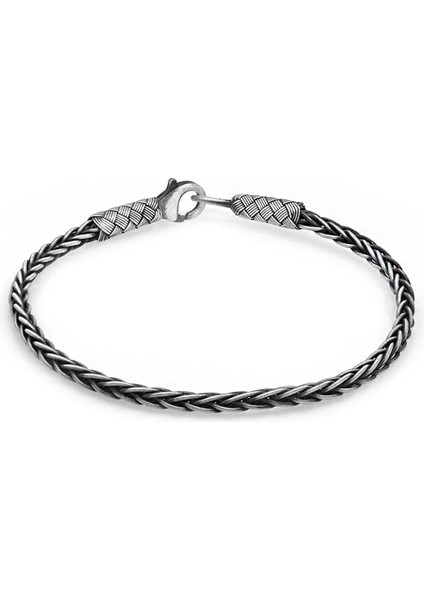 El İşçiliği Foxtail 1000 Ayar Gümüş Kazaz Erkek Bileklik modelleri