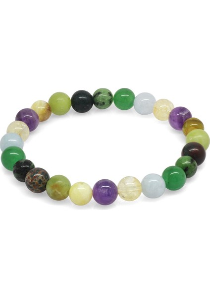 Küre Kesim Çoklu Doğal Taş Kombinli Erkek Şifa Bilekliği fırsatları