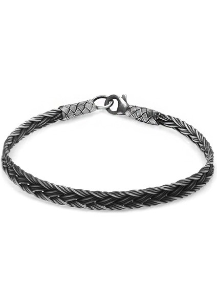 El İşçiliği Modern 1000 Ayar Gümüş Kazaz Erkek Bileklik modelleri