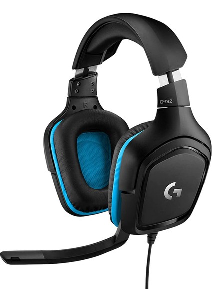 Logitech G G432 Kablolu Oyuncu Kulaklığı, 7.1 Surround Ses, Dts Kulaklık: x 2.0, 6mm Mikrofon, Windows, Mac, Nintendo Switch, Ps4, Xbox One, Tablet ve Mobil Cihazlarla Uyumluluk, Siyah