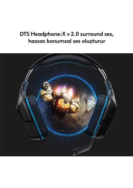 Logitech G G432 Kablolu Oyuncu Kulaklığı, 7.1 Surround Ses, Dts Kulaklık: x 2.0, 6mm Mikrofon, Windows, Mac, Nintendo Switch, Ps4, Xbox One, Tablet ve Mobil Cihazlarla Uyumluluk, Siyah