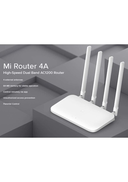 Mi R4AC Wifi Router 4A 1200 Mbps 2.4g 5g Çift Bant 4 Antenli