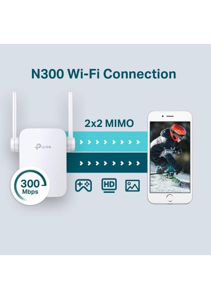 TL-WA855RE, N300 Mbps Wi-Fi Menzil Genişletici