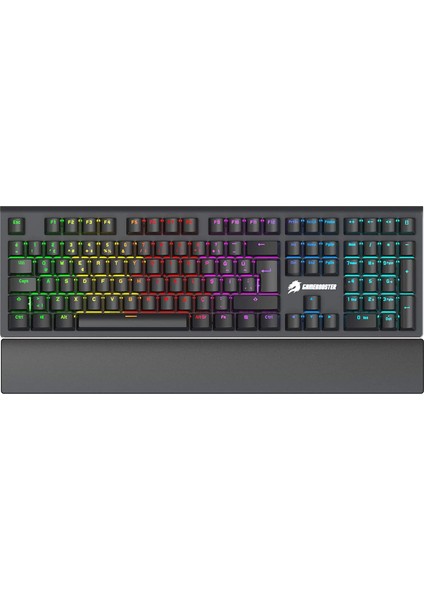 G908 Bolt Rainbow Aydınlatmalı Blue Switch Mekanik Bileklikli Oyun Klavyesi, Siyah fiyatları