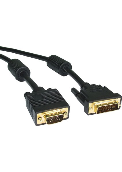 AL-4255 DVI 24+5 VGA Dönüştürücü Monitör Kablosu (Dvi-I Dual Link), Siyah