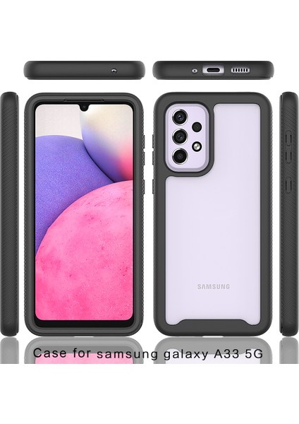 Samsung Galaxy A33 5g İçin Bumper Yerleşik Ekran 360 Tam Koruma Kılıf Kapaklı - Lacivert (Yurt Dışından) fiyatları