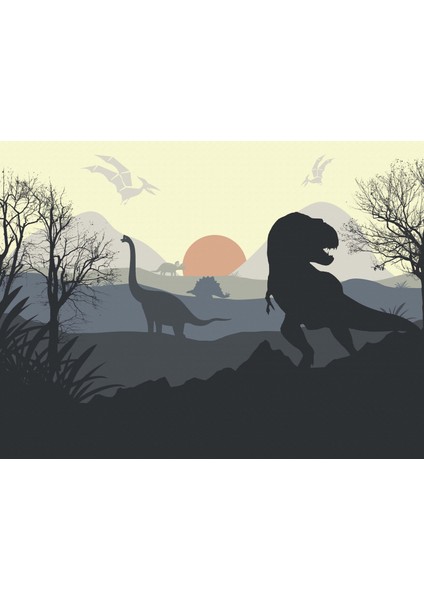 tek Parça Çocuk Odası Dinazor Duvar Kağıdı, Özel Tasarım fiyatları