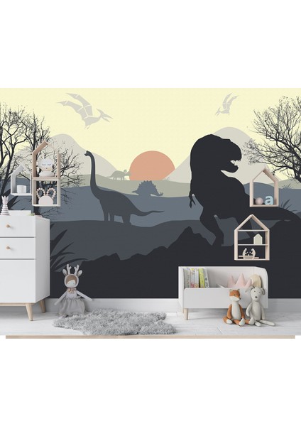 tek Parça Çocuk Odası Dinazor Duvar Kağıdı, Özel Tasarım modelleri