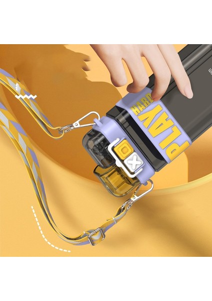 Çift Saman Kupa 520 ml. Plastik Su Şişesi (Yurt Dışından)