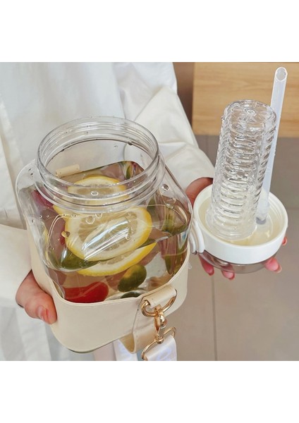 Infuser Tutucu ile Düz Spor Su Şişesi 1200 ml. (Yurt Dışından)