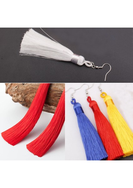 3 Pairs Kadın Boho Moda Uzun Püskül Küpe Siyah(Yurt Dışından)