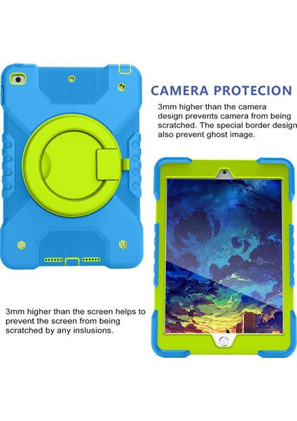 iPad Için Tablet Kılıfı - Mavi / Yeşil (Yurt Dışından) indirimleri