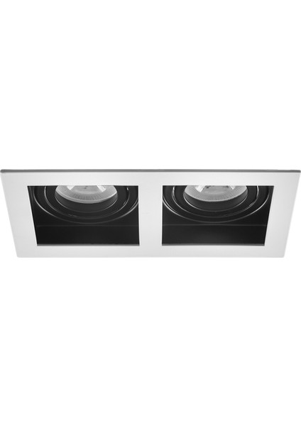 Sıva Altı Ikili Spot Siyah Beyaz 2X5W 3000K Gün Işığı ND605