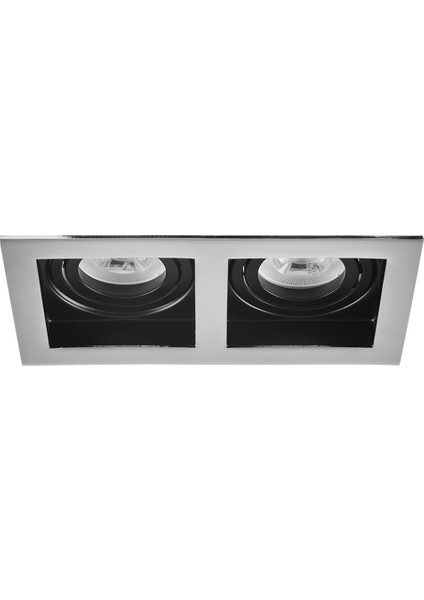 Sıva Altı Ikili Spot Siyah Krom 2X5W 6500K Beyaz Işık ND605