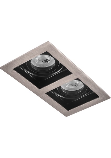 Sıva Altı Ikili Spot Siyah Saten 2X5W 6500K Beyaz Işık ND605