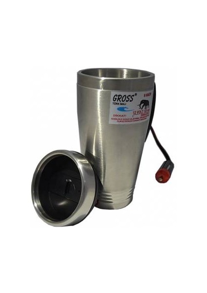 Araç Su Isıtıcısı 450 ml 12V Termos Kettle Orjinal Gross