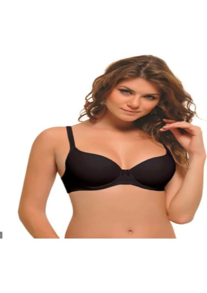 Kadın Siyah Mikro Kaplı Desteksiz Sütyen 3505