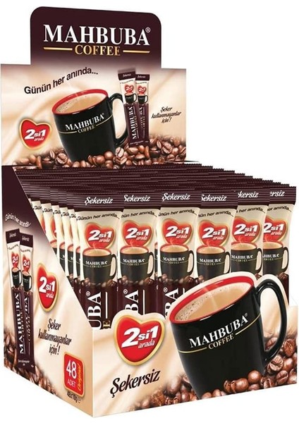 Coffee 2si1 Arada Şekersiz Hazır Kahve 48X10GR