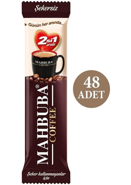 Coffee 2si1 Arada Şekersiz Hazır Kahve 48X10GR