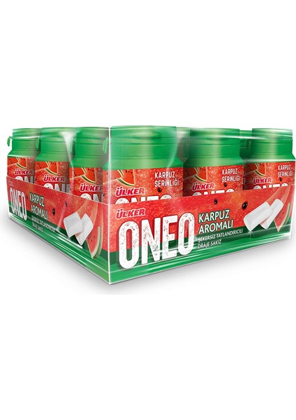 Oneo Karpuz Aromalı Bottle Draje Sakız 60G X12 Adet