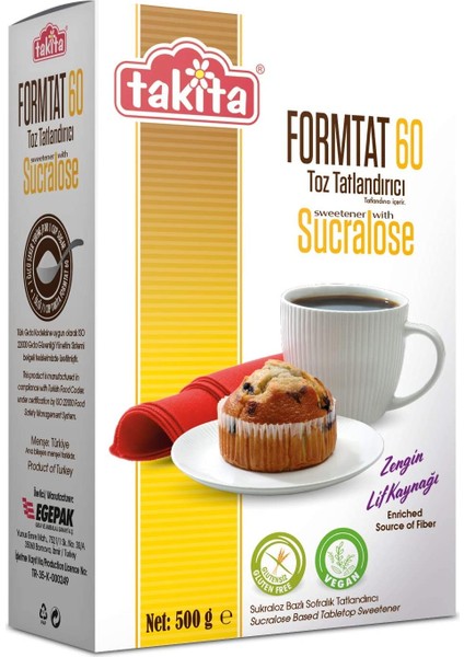 Formtat 60 Prebiyotik Lifli Tatlandırıcı 500 gr