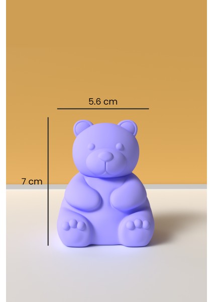 Küçük Ayıcık Mum Silikon Kalıp - Mum Yapım Malzemeleri 7 cm modelleri