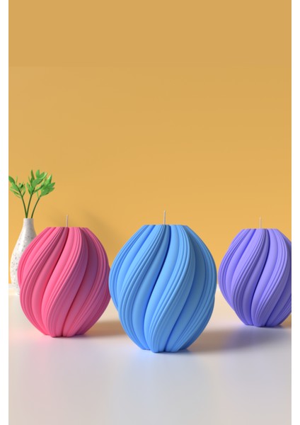 Büyük Boy Spiral Mum Silikon Kalıp - Mum Yapım Malzemeleri 12 cm fiyatları